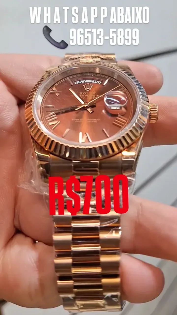 Relógio ROLEX DAY DATE AUTOMÁTICO ROSE GOLD  - Foto 2