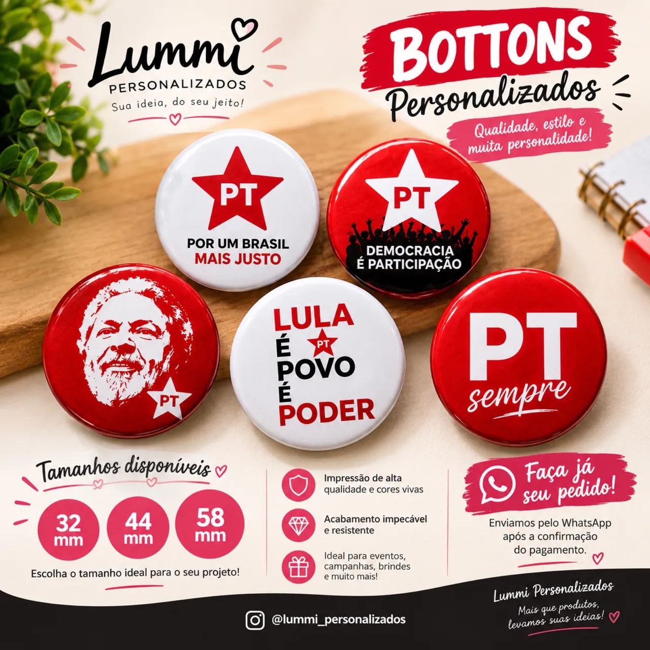 Bottons personalizados (fazemos vários modelos) - Foto 3