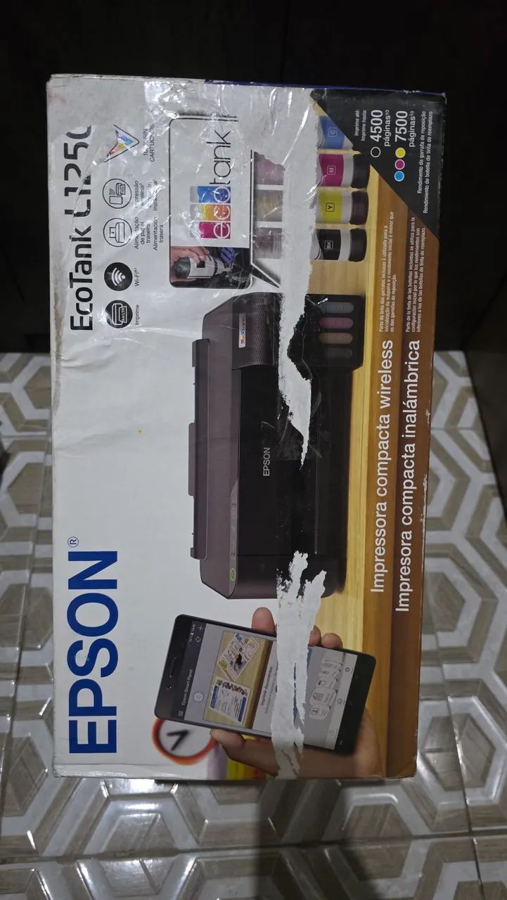 Impressora Sublimática Epson EcoTank L1250 com Wi-Fi e Bivolt