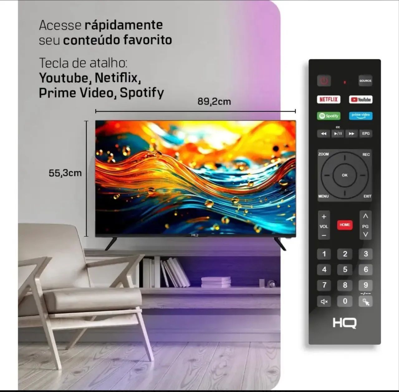TELEVISÃO 40 SMART LACRADA  - Foto 3