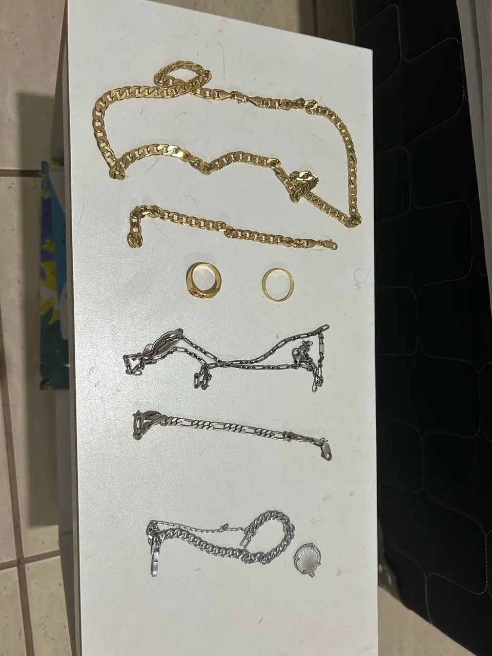 KIT Correntes, Pulseiras, Anéis (Ouro e Prata) - Foto 3