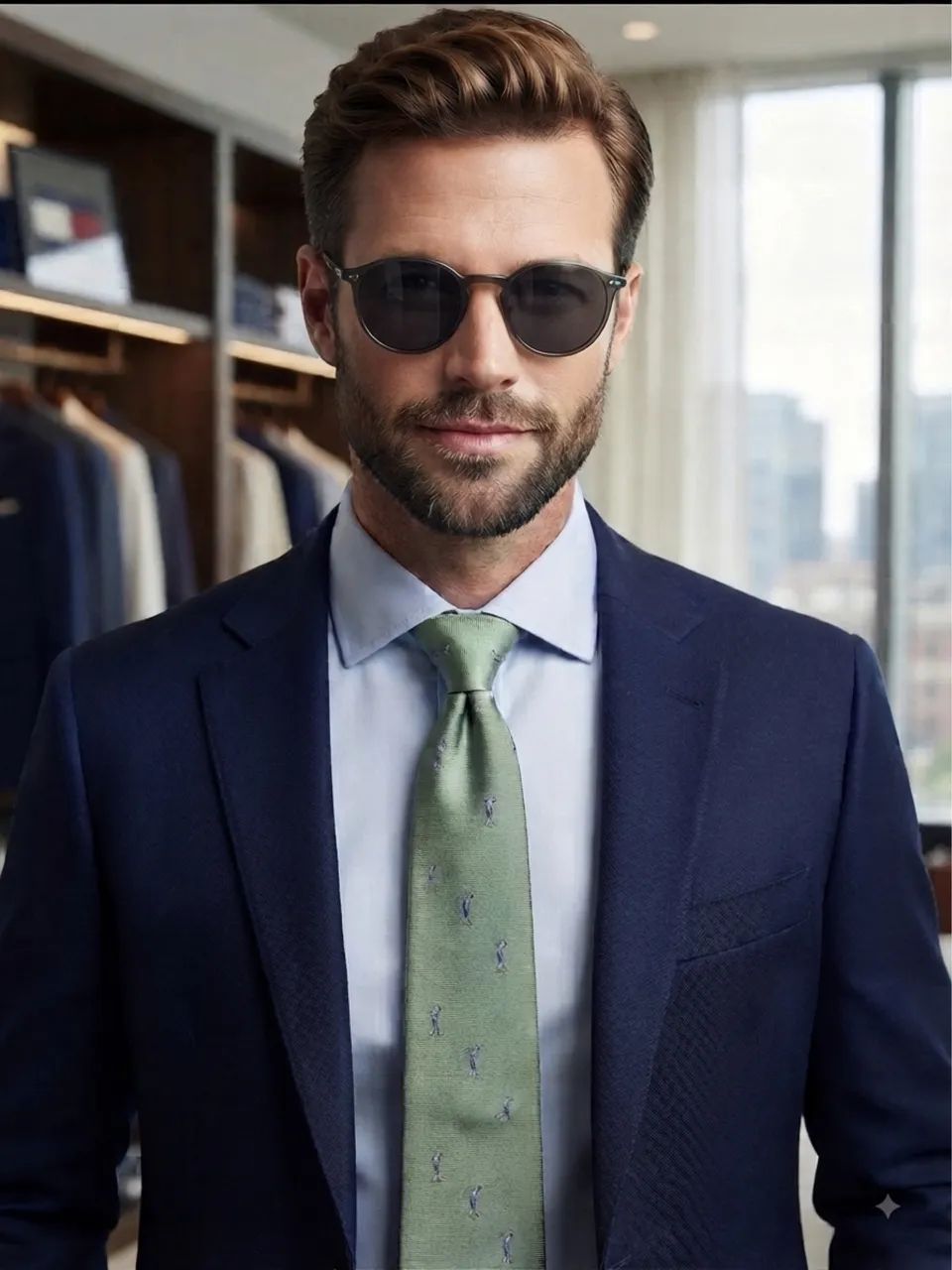 Gravata Tommy Hilfiger rara 100% seda  verde oliva 
