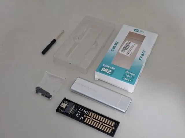 Case Ssd Nvme/ngff Tipo C Usb 3.1 Transparente Rápida