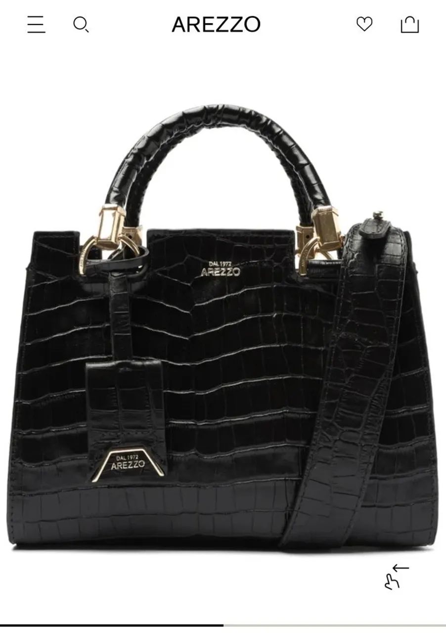 Linda bolsa Arezzo couro crocodilo  - Foto 2