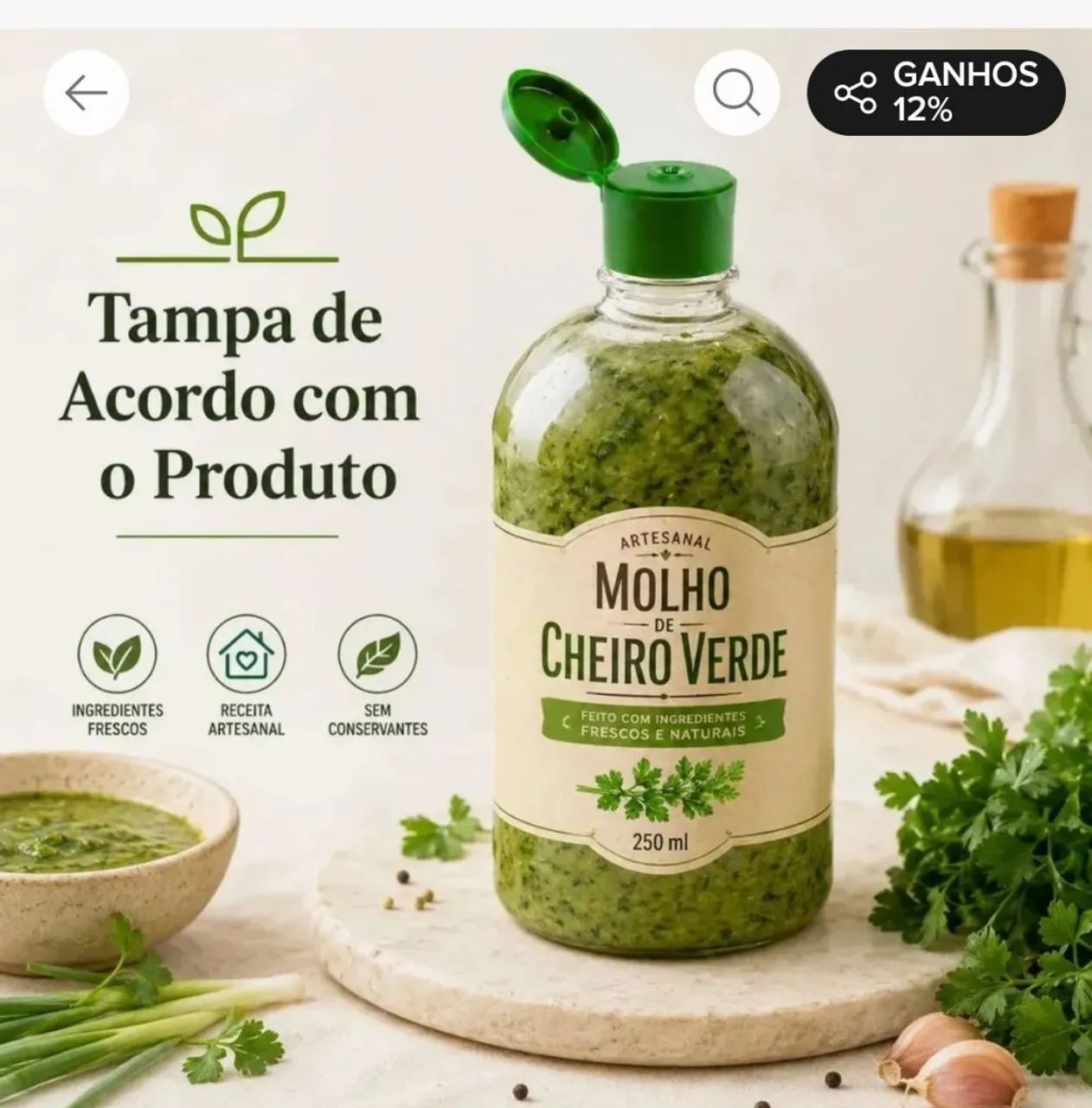 Garrafa pet 500ml com tampa Fliptop 