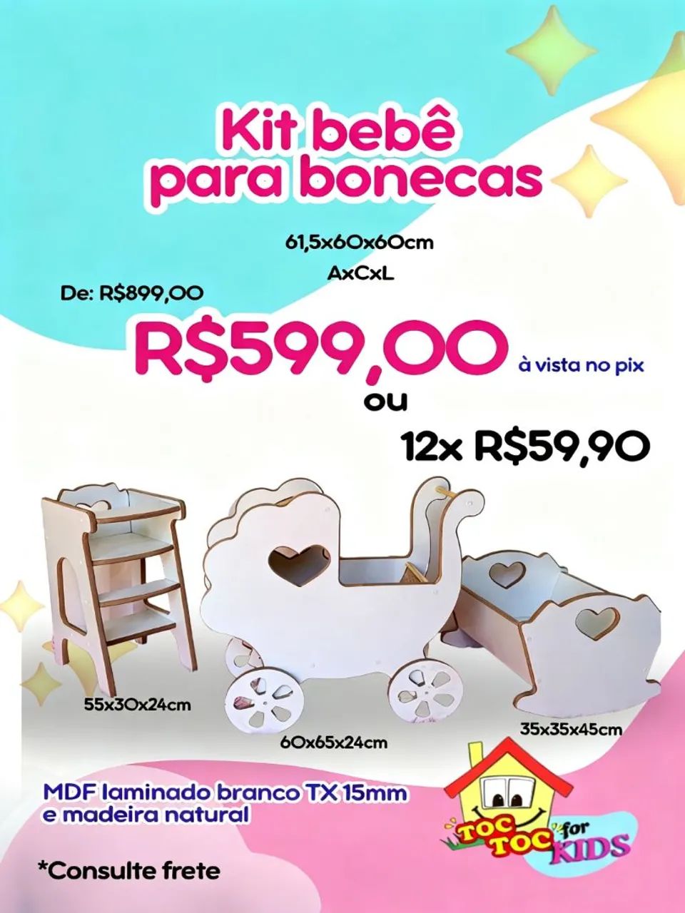 Móveis e brinquedos infantis em MDF  - Foto 4