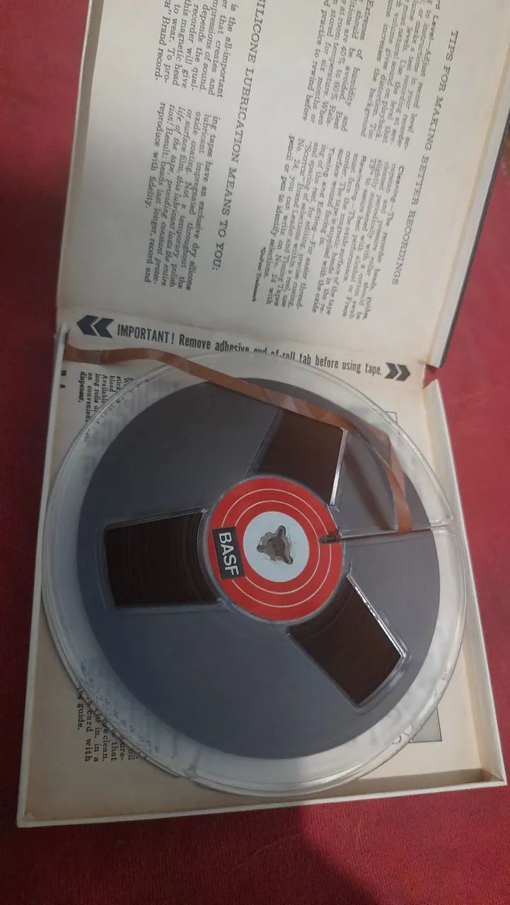 fitas magnética de rolo BASF EXCELENTE ESTADO.