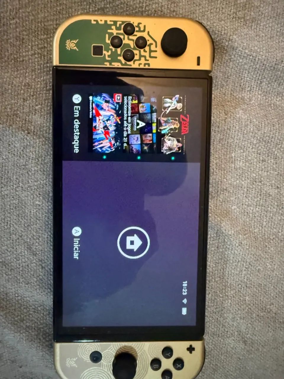 Nintendo switch OLED Zelda TOTK, com acessórios - Foto 2