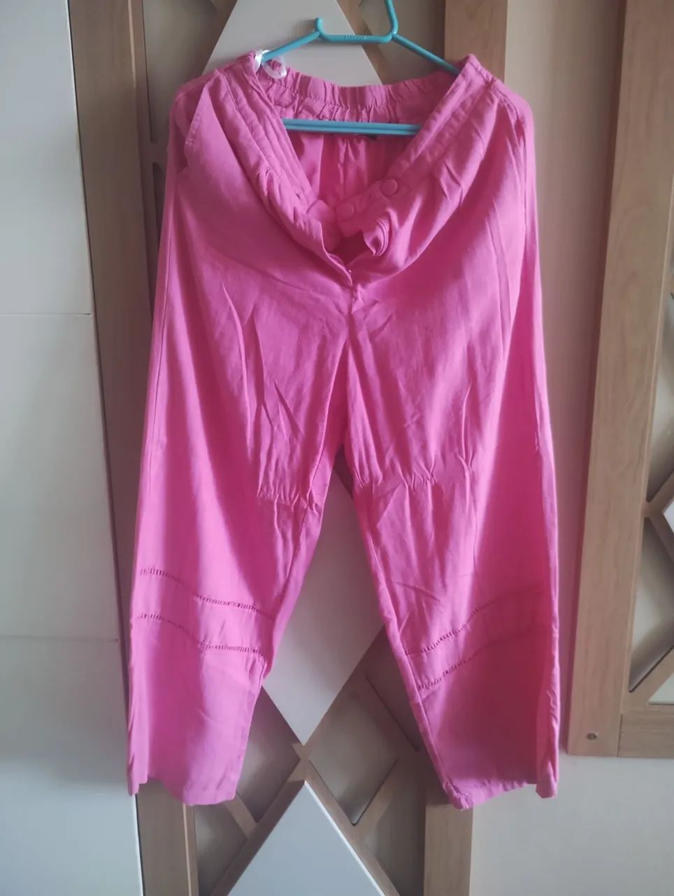 Calça Rosa Fluída 