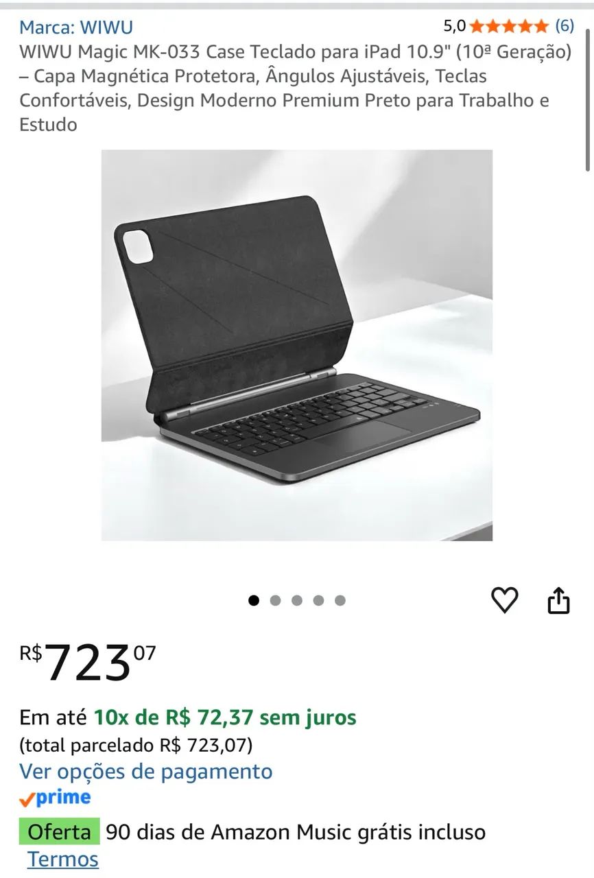 WIWU Magic MK-033 Case Teclado para iPad 10.9" (10ª e 11ª Geração ) - Foto 2