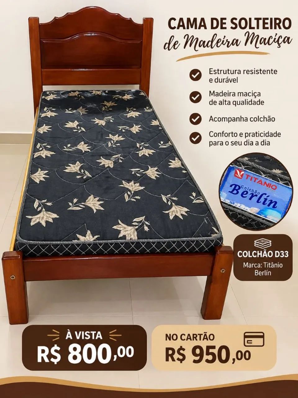 Vende-se cama de solteiro 