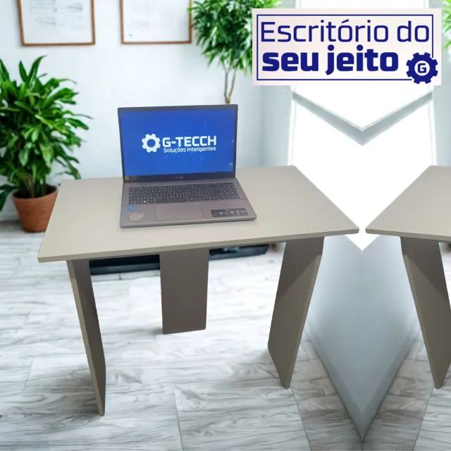 Escrivaninha NOVA 100% MDF Mesa de Escritório Multiuso para Notebook Estudo Computador - Foto 5