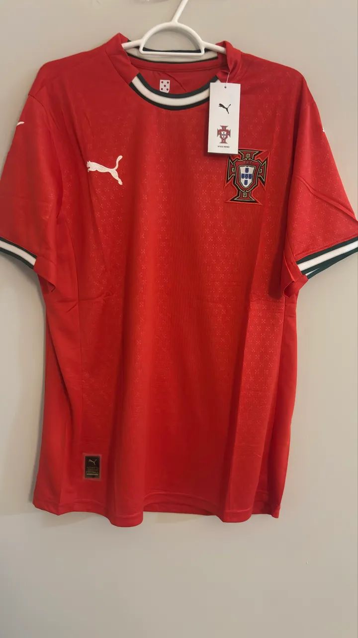 Camisa Portugal I 25/26 Torcedor Puma Masculina - Vermelha