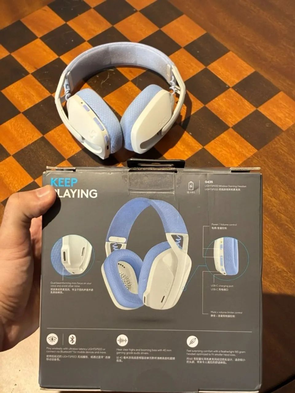 Headset Gamer Sem Fio Logitech G435 LIGHTSPEED USB e Bluetooth - Foto 4