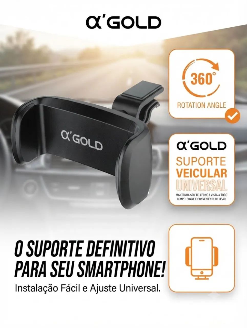 Suporte de celular para Difusor do Ar condicionado - Foto 2