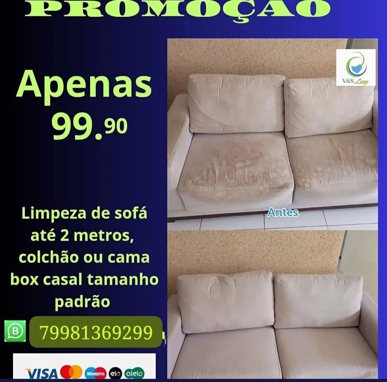 Lavagem de estofados. 