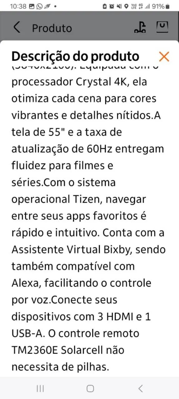 TV Samsung 55" UHD Tizen - Foto 2