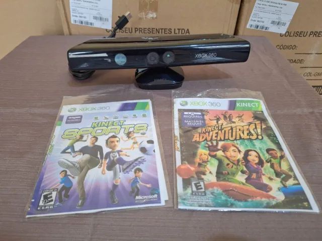 Kinect xbox 360 com 2 jogos