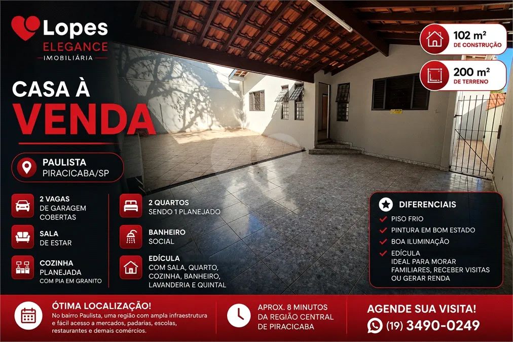 Casa com 3 quartos à venda em Paulista - SP