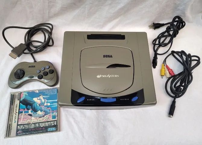 Console Sega Saturn Cinza Japonês Funcionando Perfeitamente