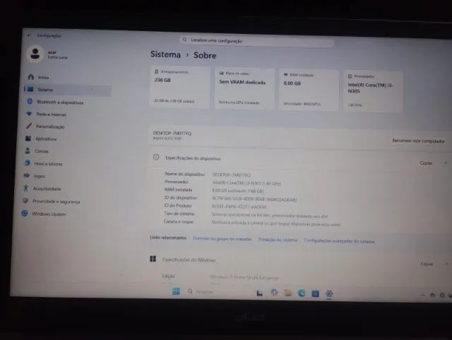 Notebook Acer Aspire 3 - Rápido com SSD (Ideal para Estudos e Trabalho) - Foto 2