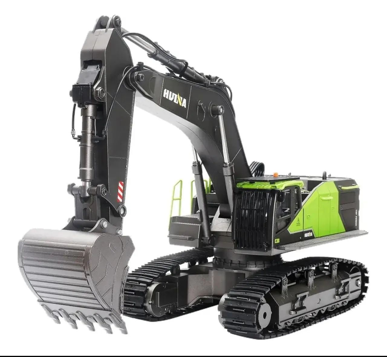 Excelente kit ex profissional: escavadeira Huina 1593 + caminhão basculante Huina 1536 - Foto 4