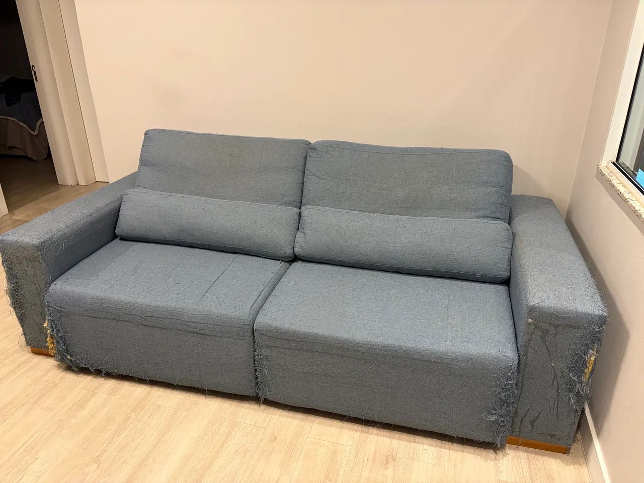 Sofá de linho em Chaise 