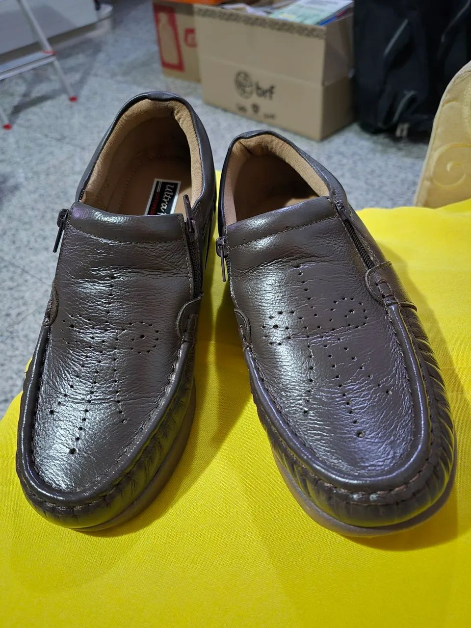 Mocassim marrom da Ultra Flex - Foto 2