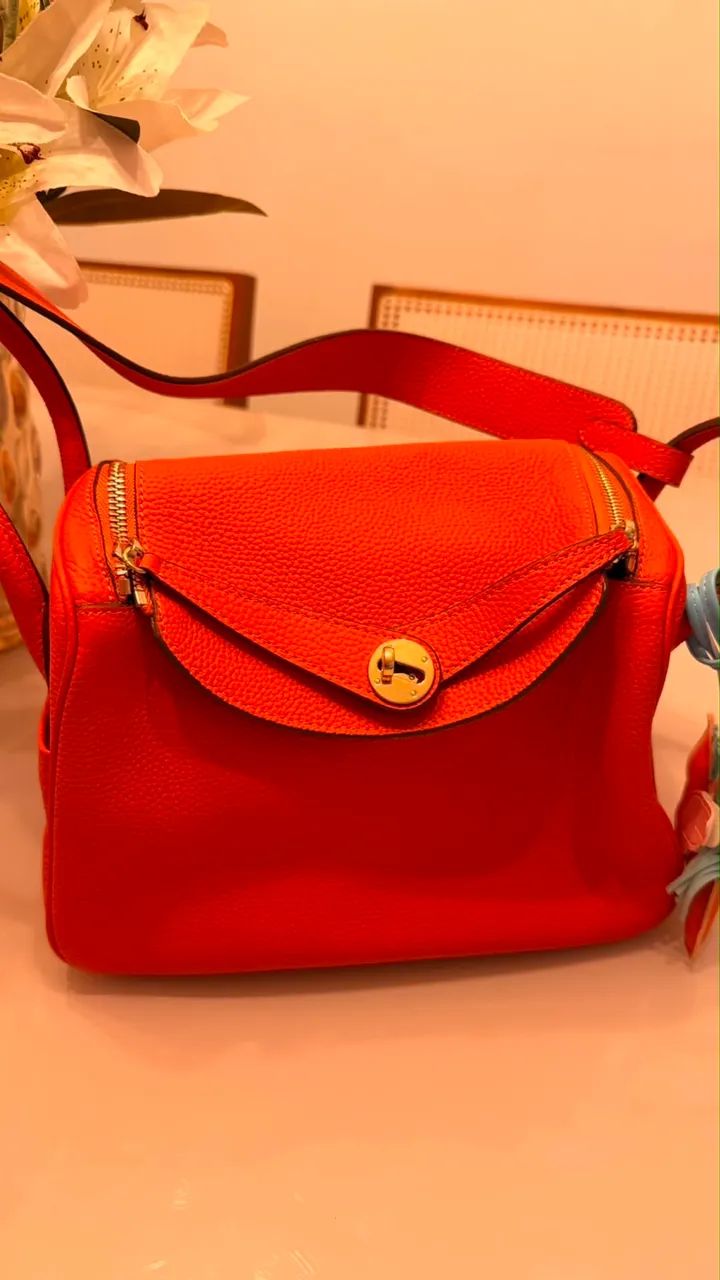Bolsa Hermès laranja inspiração 