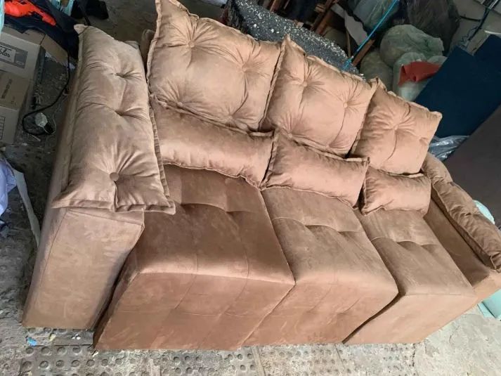 Sofa retrátil 3 lugares da fábrica  - Foto 2