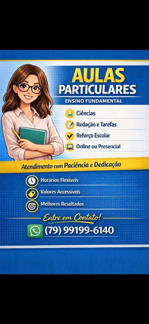 Aulas particulares a domicílio 