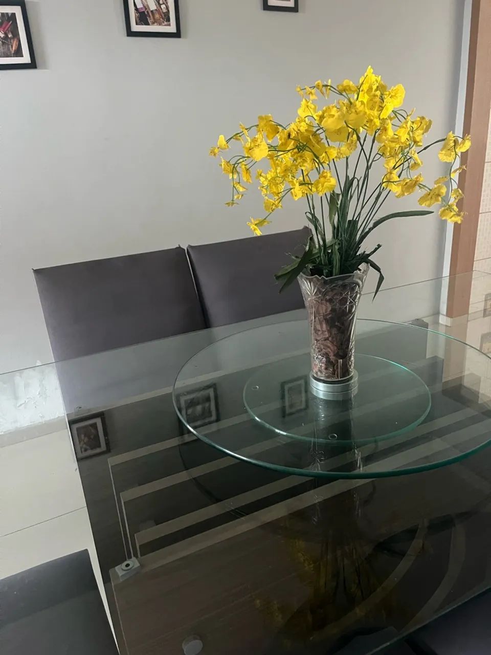 Mesa de vidro de 6 cadeiras - Foto 2