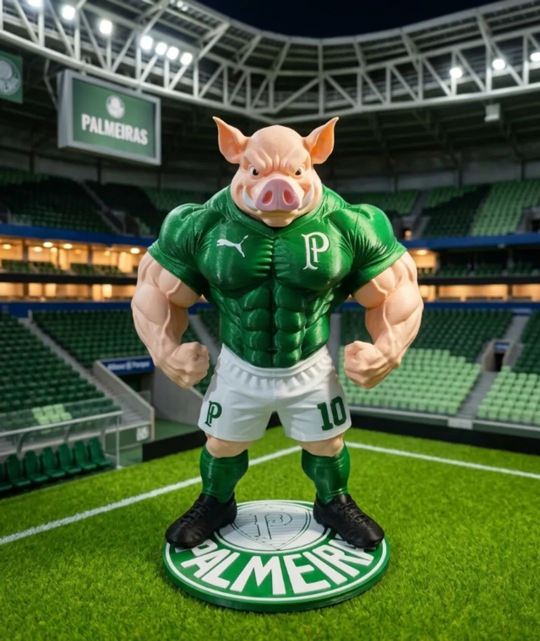 Boneco Porco Palmeiras 3D - Ideal para Decoração e Presente - Foto 3