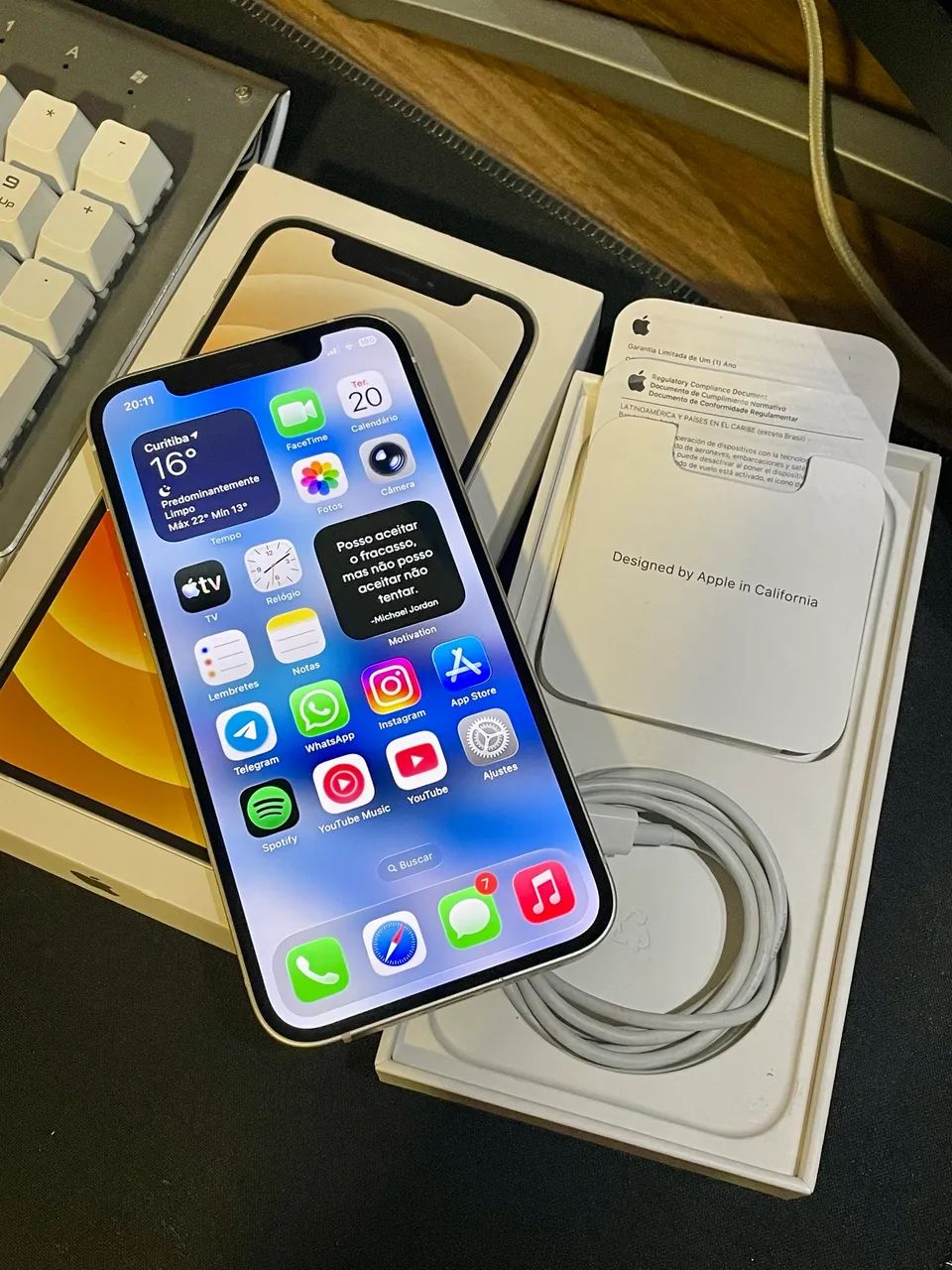 iPhone 12 Branco 64GB Completo na Caixa TODO ORIGINAL APPLE