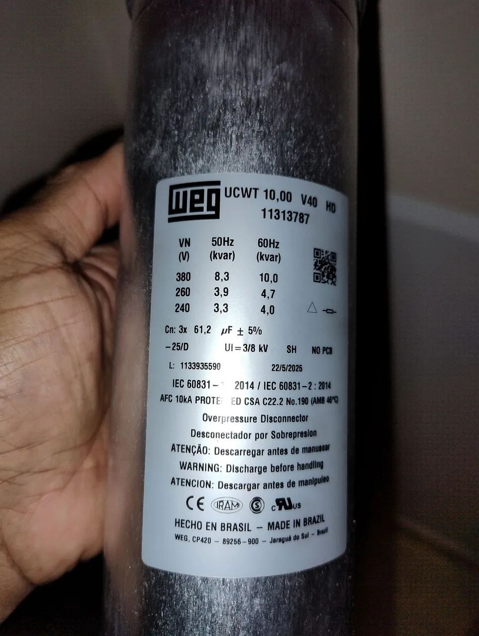Unidade capacitiva UCWT 10,OO V40 HD 380 - Foto 5