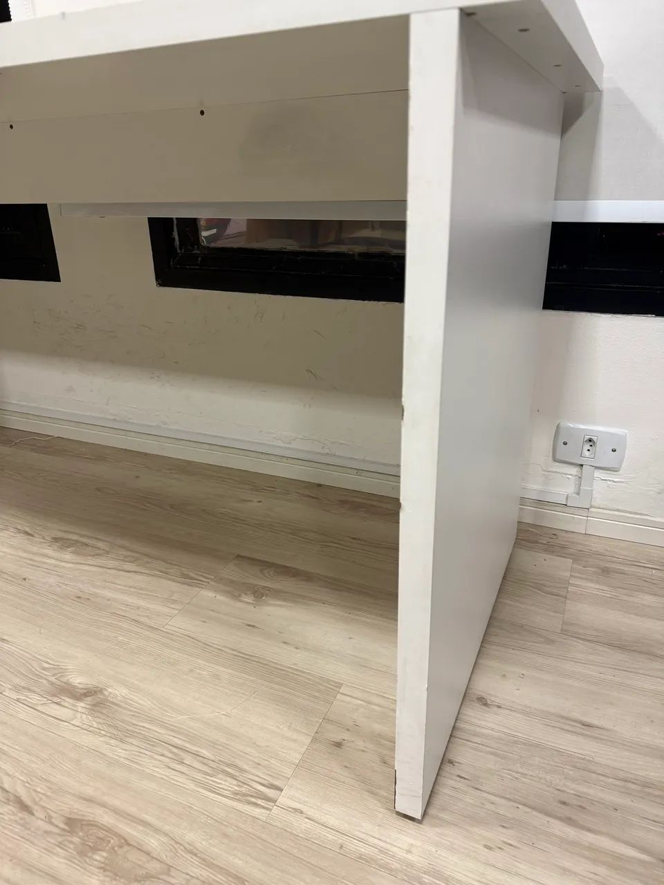 Mesa de escritório branca mdf 1,60cm - Foto 3