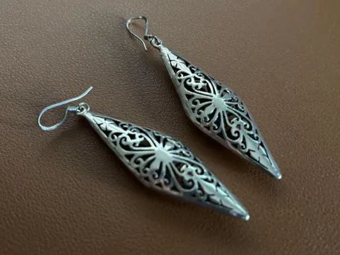 Brinco de PRATA LEGÍTIMA arabesco - Foto 3