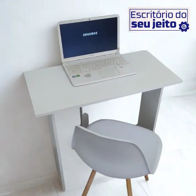 Mesa de Escritório NOVA MDF Multiuso para Notebook Computador Birô Home Office Estudo - Foto 2
