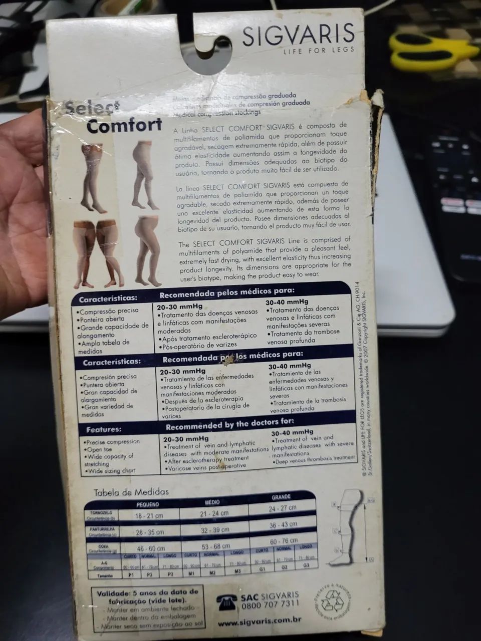 Meias Sigvaris Meia Coxa Tamanho M - Foto 4