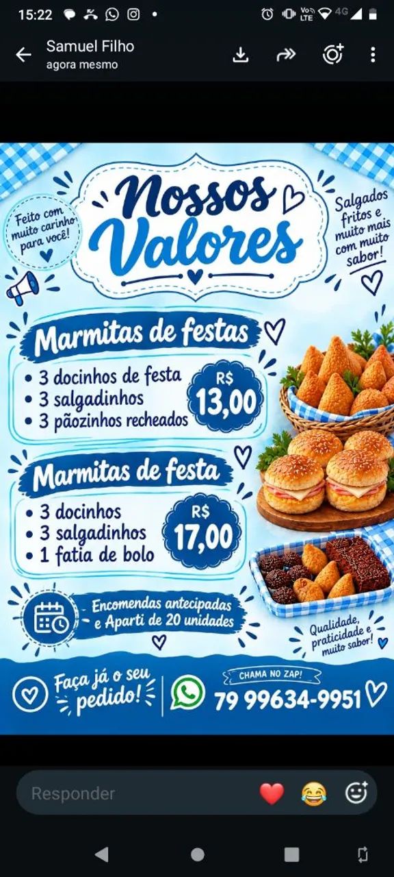 Marmitinhas de festa 
