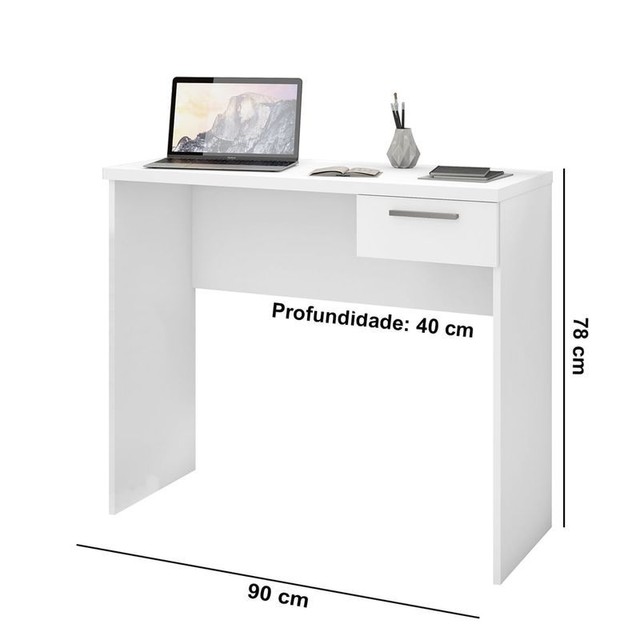 Mesa para Escritório Office 90cm com 1 Gaveta NT2000 Notável Móveis - Foto 6