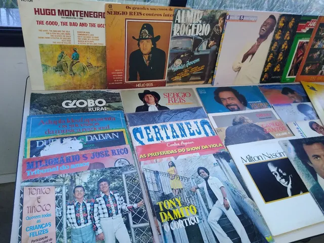 Discos de vinil vários gêneros musicais