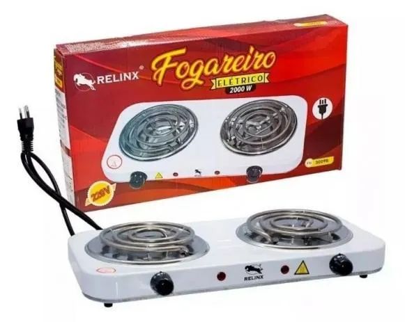 NOVO! Fogão Elétrico 2 Bocas 220v | 5 Níveis de Temperatura e Potência de 2000 watts