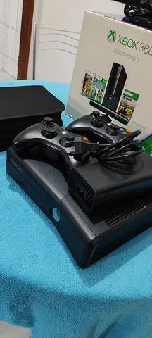 Xbox 360 Original // Desbloqueado Com Jogos A Sua Escolha + 2 Controles  Originais + Kinect + Embalagem Original + 1 Ano De Garantia Total !!!