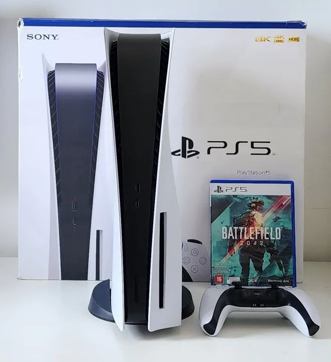 PS5 c/ GARANTIA - Edição Mídia Física e Digital + Jogo de Brinde. 
