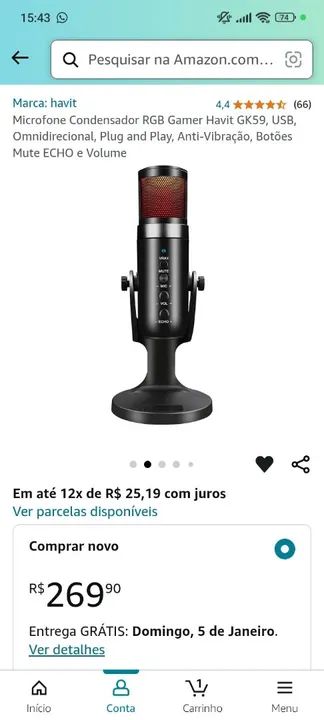 Microfone RGB Havit - Foto 4