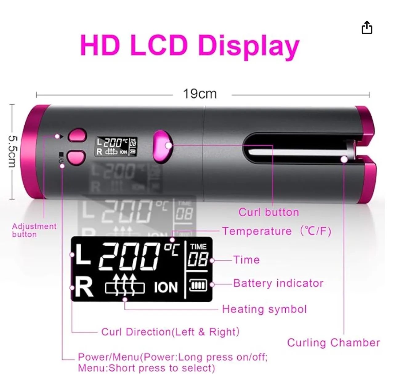 Babyliss Pro Nano Titanium Curling Iron - Foto 2