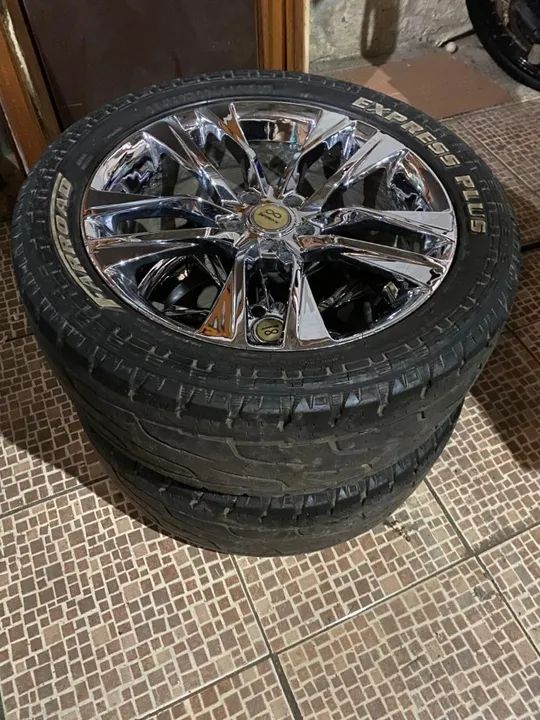 Para -Despega- Vendo Jogo De Rodas Aro 20 Cromas- Em ótimo Estado-5 Furos- - Foto 8