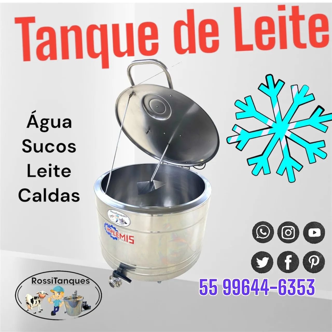 Tanque de Leite  500 L Resfriador  220v Monofásico  - Foto 4