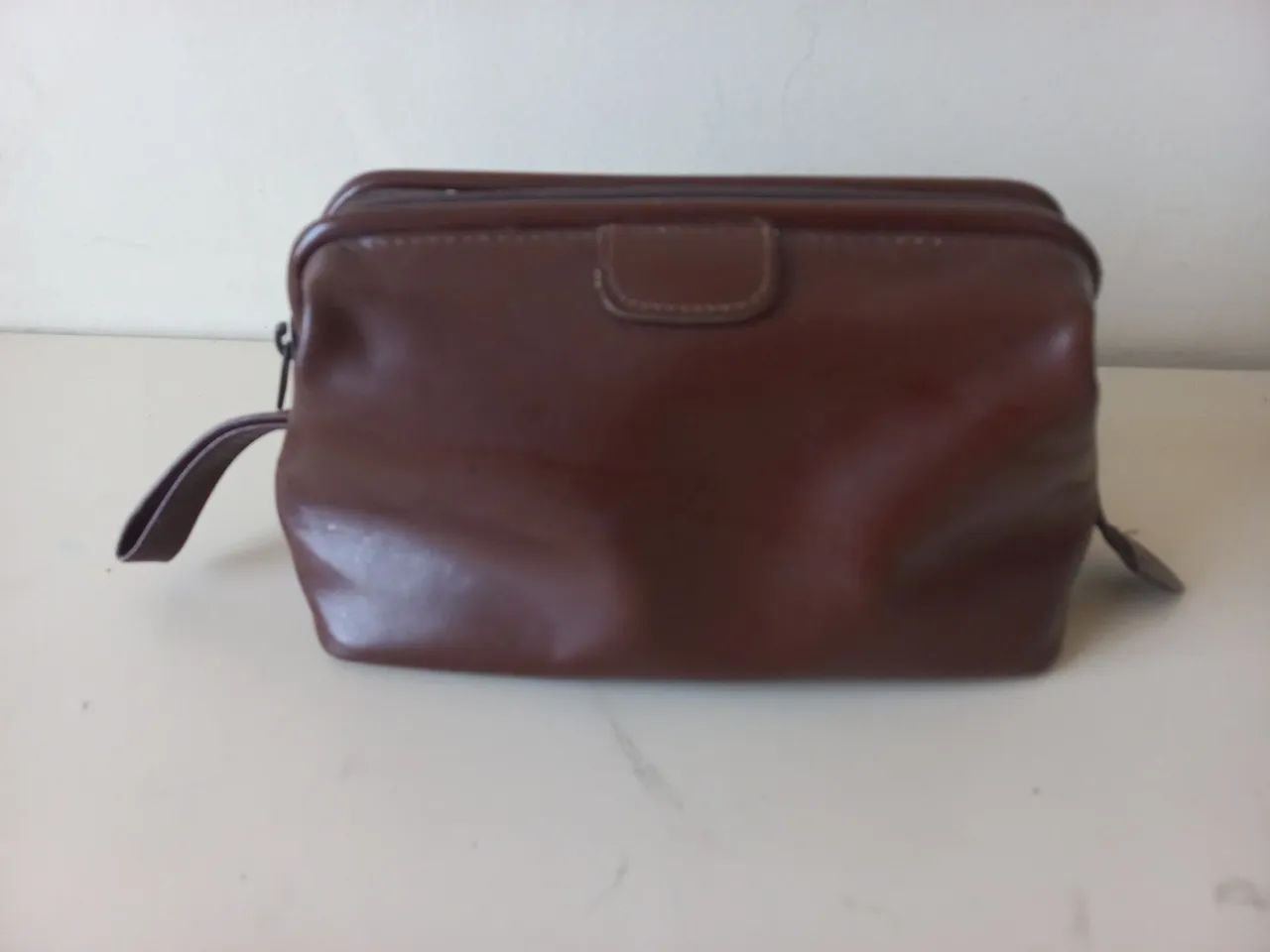 Necessaire de Couro Legítimo Marrom - Foto 3